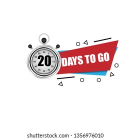 20 Days Go Sign Stock Vector (Royalty Free) 1356976010 | Shutterstock