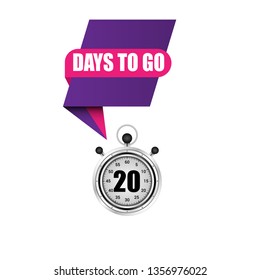20 days to go sign