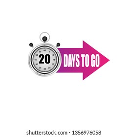 20 days to go sign