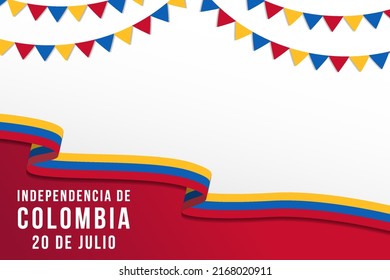 20 de julio colombia independence day background illustration with copyspace