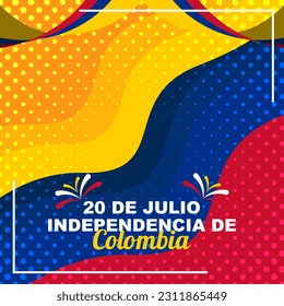 20 de Julio Independencia de colombia translation of colombia independence day 20 july, Colombia independence day celebration greeting poster banner design