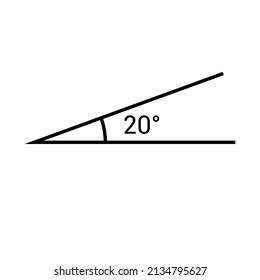 20 degree angle icon in mathematics