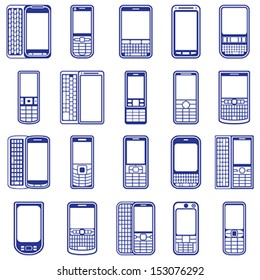 20 different highly detailed mobile vector icons for web. Easy to edit.