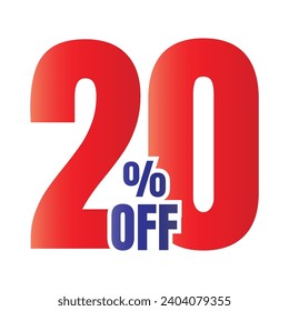 icono de signo de descuento del 20%, vector de descuento de oferta especial del 20%, diseño de oferta de reducción de precio de venta del 20%, descuento de venta del viernes porcentaje de diseño de icono