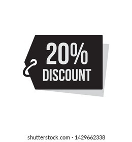 20% discount sale vector illustration