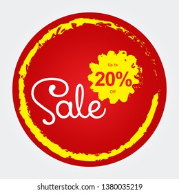 20% discount, Sales Vector badges for Labels, Stickers, Banners, Tags, Web Stickers, New offer. Discount sign banner 