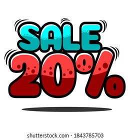 20 discount, Sales Vector badges for Labels, , Stickers, Banners, Tags, Web Stickers, New offer.