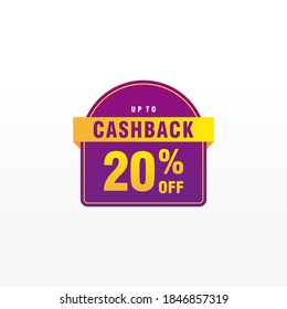 20 Rabatt, Vektor-Abzeichen für Labels, , Aufkleber, Banner, Tags, Web-Aufkleber, Neues Angebot. Discount-Origami-Zeichenbanner