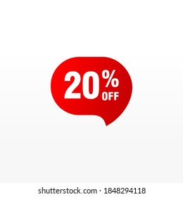 20 descuento, distintivos de vectores de venta para etiquetas, , pegatinas, banners, etiquetas, etiquetas, etiquetas web, nueva oferta. Banner de signo de origami de descuento