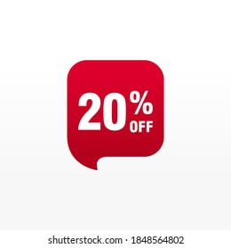 20 discount, Sales Vector badges for Labels, , Stickers, Banners, Tags, Web Stickers, New offer. Discount origami sign banner
