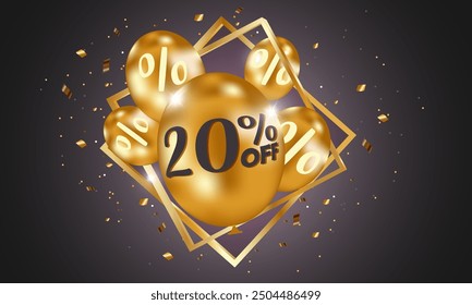 20% discount. Discount system. Sale. Black Friday. Discount system
