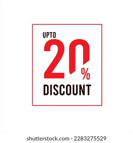 20% Discount vector logo, icon, graphics