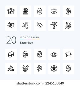 20 Easter Line icon Pack like lamb egg egg easter bowl