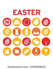 20 Easter Vector Silhouettes Of Easter Elements And Easter Ornaments For Easter Sunday