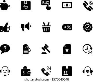 20 E-commerce Gylph icon set 02