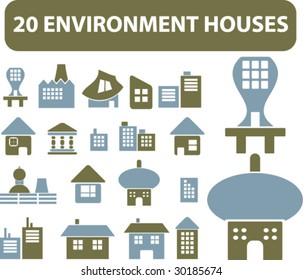 20 casa de ambiente. vector. ver más en mi portafolio