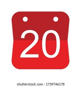 20 Event date icon, Calendar date icon
