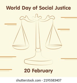 20 February Social Justice Rememberance Day Vector Banner