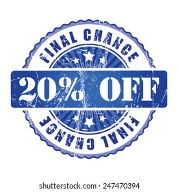 20%  Final Chance Stamp. 