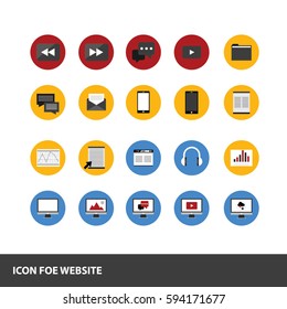 20 Flat Icon For Website