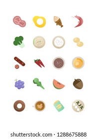 20 food icon set