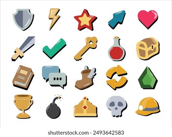 20 Juego Material Vector Set