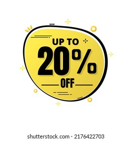 20 Get Off Sale Promotion Banner Stock Vector (Royalty Free) 2176422703 ...