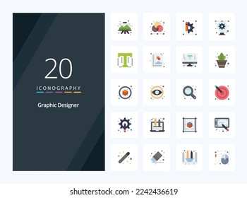 Icono de color plano del diseñador gráfico 20 para presentación