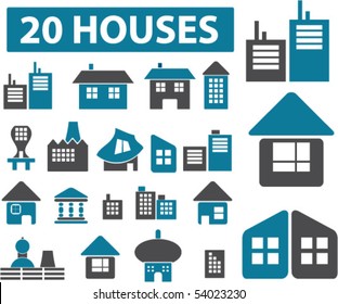 20 casas. vector