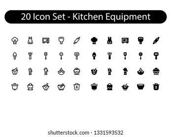 20 Icon Set Kitchen Equipment 260nw 1331593532 