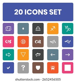 20 conjuntos de iconos se pueden utilizar para todas las necesidades