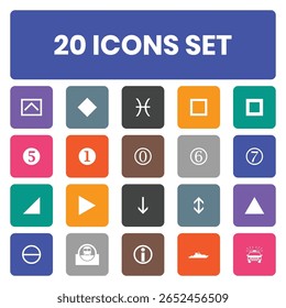 20 conjuntos de iconos se pueden utilizar para todas las necesidades