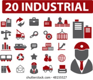 20 industrial signs. vector