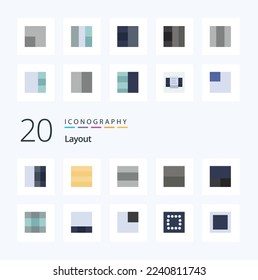 20 Diseño Icono de color plano Paquete como el precio de vista de tabla de escala maximizar