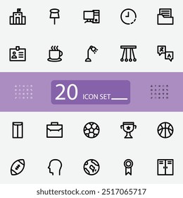 20 Linien Icons Bildung Schule Universität für Ihr Design