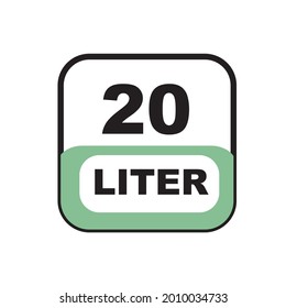 20 liter icon vector illustration 