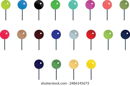 20 Location map pin icon set 1