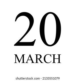 Ilustración de vectores de iconos 20 de marzo . Fecha, Día De La Boca