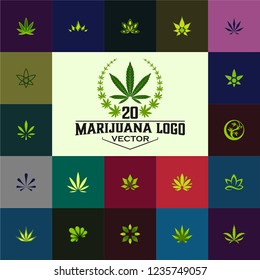 20 Marijuana Logo Vector 