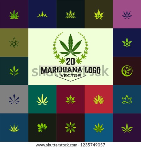 20 marijuana logo vector 