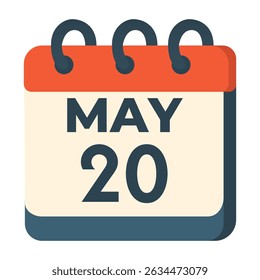 20 may calendar vector on white background
Vector calendar with date