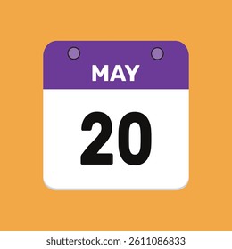 20 may calender icon text page monthly web design.