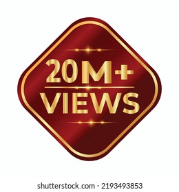 20 Million Plus Views Vector Design.