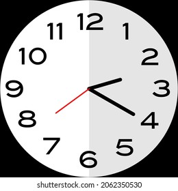 20 minutes past 2 o'clock or Twenty minutes past two o'clock analog clock. Icon design use illustration flat design