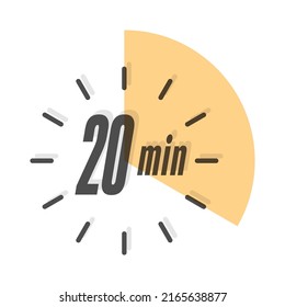 20 minutes. Timer, clock, or stopwatch icon. The timestamp
