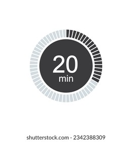 20 minutes timers Clock, Timer 20 min icon.