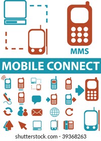20 mobile connect signs. vector