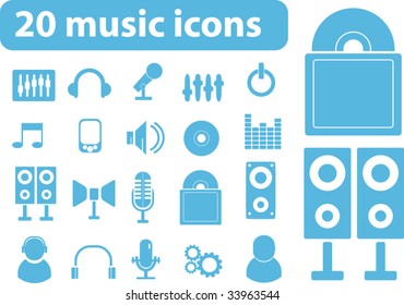 20 music icons. vector.