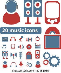 20 music icons. vector