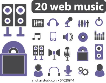 20 music signs. vector